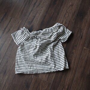 Cute Cropped Stripped Ladies Shirt